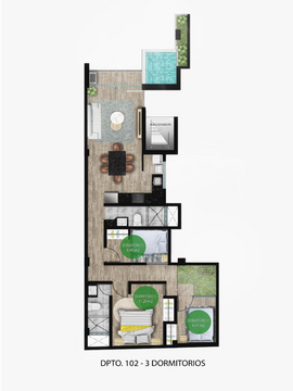 DPTO DE ESTRENO | VISTA AL MAR | PISCINA | PATIO JARDÍN