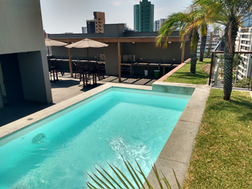 ALQUILO LINDO DPTO. TERRAZA. FINAMENTE AMOBLADO Y EQUIPADO. PISCINA, GYM, BBQ, SAUNA. X OLIVAR.