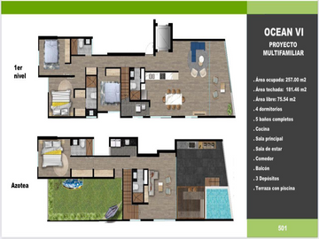 DÚPLEX ESTRENO | VISTA AL MAR | PISCINA | BALCÓN| TERRAZA