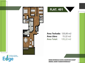 SE VENDE FLATS EN EL 4TO PISO EN LA URB. CHACARILLA