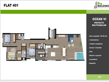 DPTO DE ESTRENO| VISTA AL MAR | BALCÓN | PISCINA