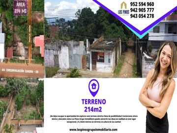 TERRENO EN VENTA TARAPOTO-CIRUNVALACION -OCASION 