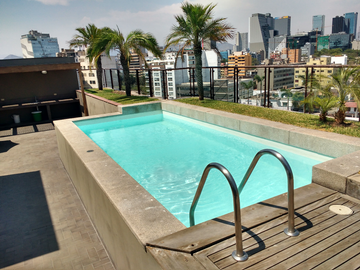 ALQUILO HERMOSO DPTO. 1DORM., C/TERRAZA, FINAMENTE AMOBLADO EQUIPADO. PISCINA, GIMNASIO, SAUNA, BBQ. C/OLIVAR, SAN ISIDRO.