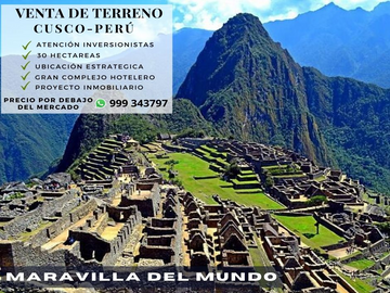 TERRENO EN VENTA EN CUSCO - PARA INVERSION