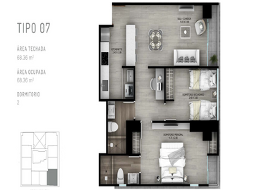 VENDO DEPARTAMENTO EN RIVERA NAVARRETE SAN ISIDRO-1607