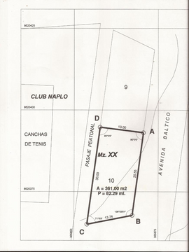TERRENO EN NAPLO EN ESQUINA, ZONA PRIVADA